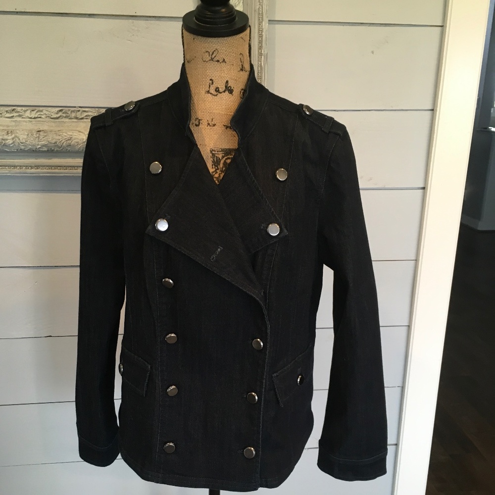 Chico’s Military Denim Jacket